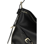 Givenchy Voyou Large Shoulder Bag in Black Shiny Calfskin