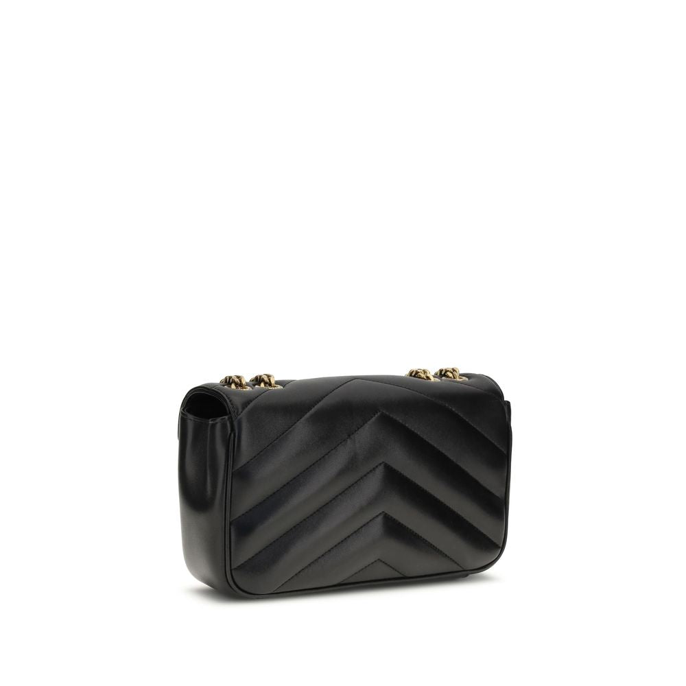 Saint Laurent Loulou Small Shoulder Bag Black Matelassé Lambskin