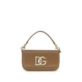 Dolce & Gabbana DG Logo Leather Shoulder Bag in Caramel Brown