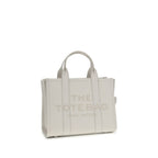 Marc Jacobs The Medium Tote Bag Grained Leather Cotton/Silver