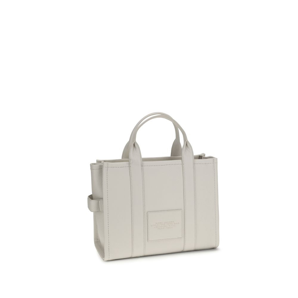 Marc Jacobs The Medium Tote Bag Grained Leather Cotton/Silver