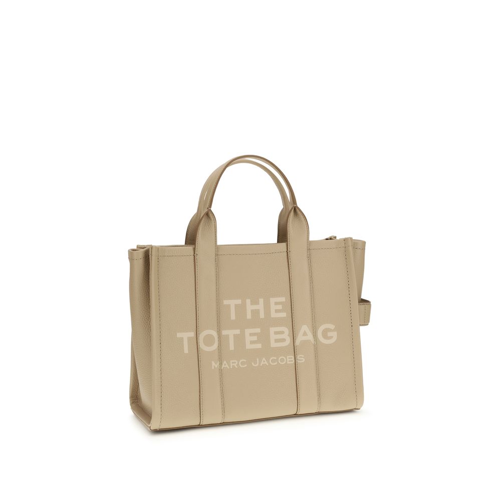 Marc Jacobs The Medium Tote Bag Grained Leather Beige
