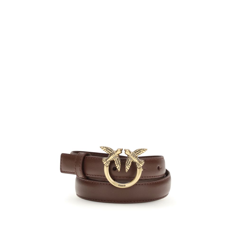 Pinko Love Berry Belt Calf Leather Burgundy 2cm