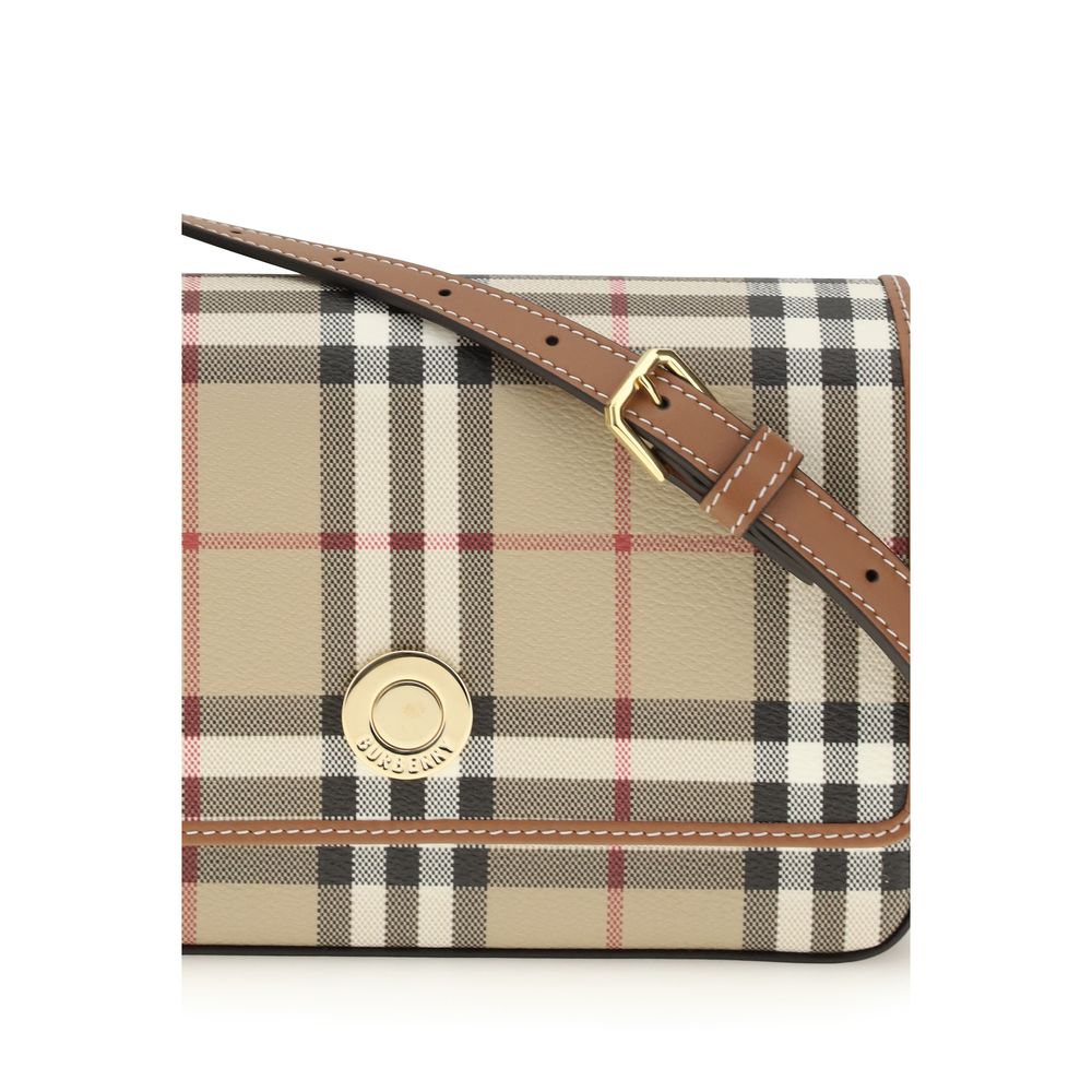Burberry Hampshire Mini Check Shoulder Bag Archive Beige