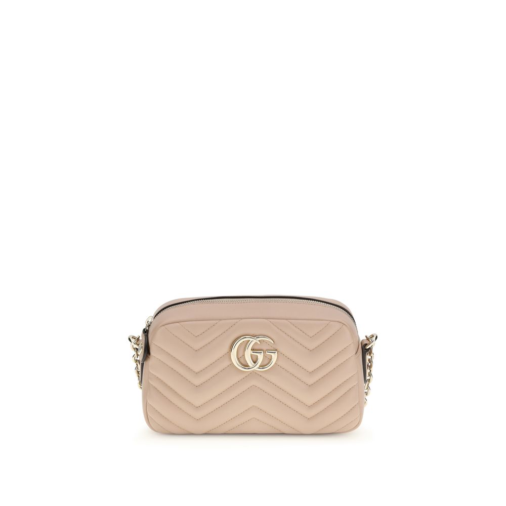 Gucci GG Marmont Shoulder Bag Beige Matelassé Leather