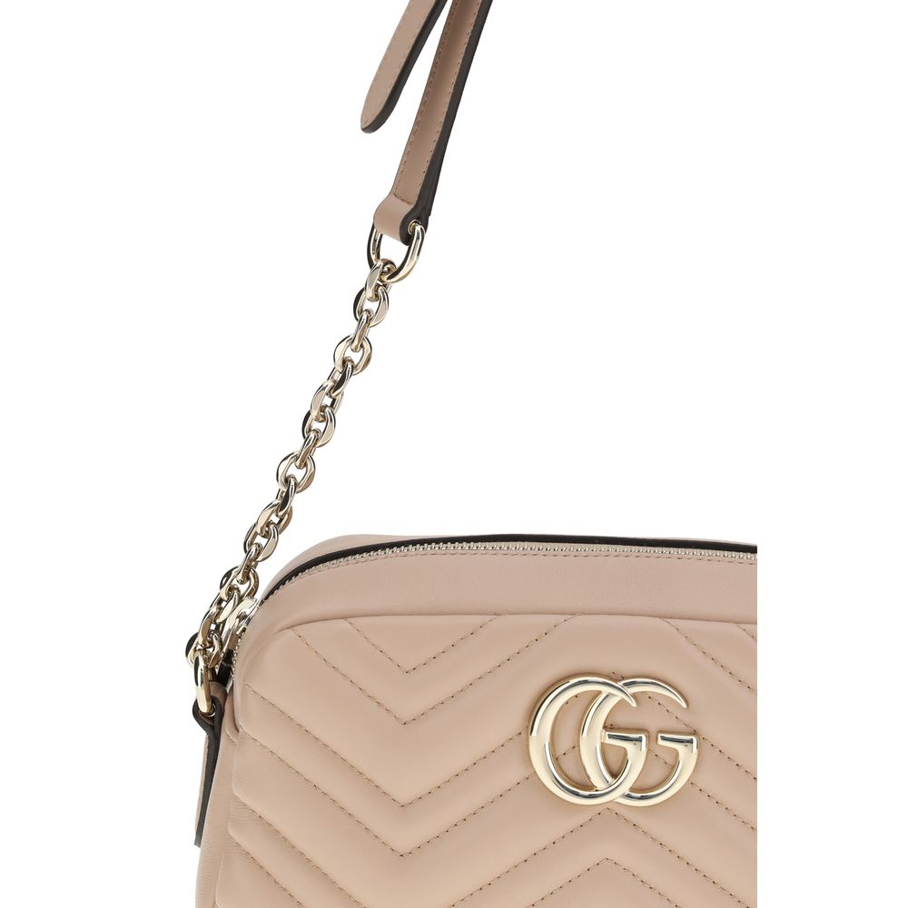 Gucci GG Marmont Shoulder Bag Beige Matelassé Leather