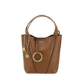 Chloé Spin Small Shoulder Bag Brown Grained Calf Leather