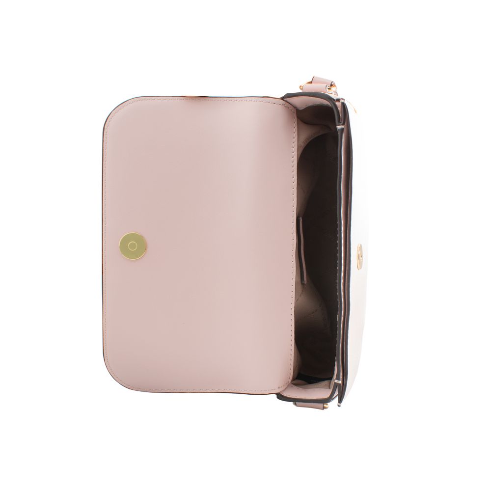 Michael Kors Jet Set Travel Medium Leather Crossbody Bag Powder Blush