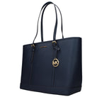 Michael Kors Jet Set Large Leather Tote Bag Navy