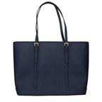 Michael Kors Jet Set Large Leather Tote Bag Navy