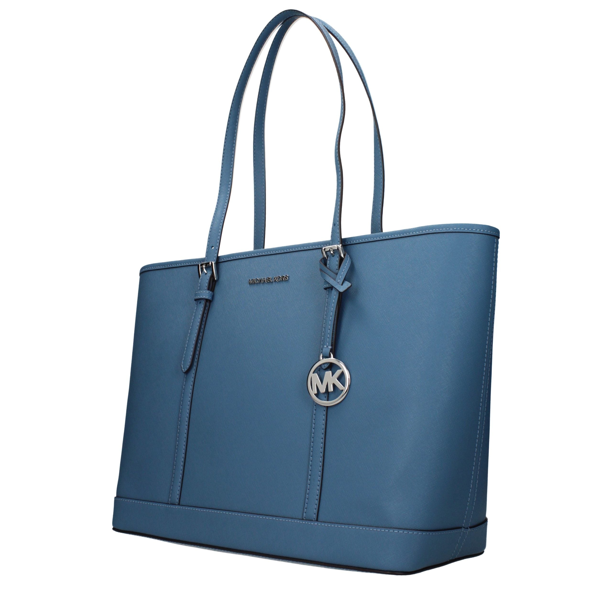 Michael Kors Jet Set Large Leather Tote Bag Cornflower