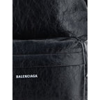 Balenciaga Explorer Leather Backpack in Black