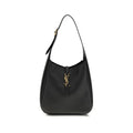 Saint Laurent Le 5 à 7 Shoulder Bag Medium Black Grained Leather YSL Logo