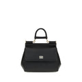 Dolce & Gabbana Sicily Soft Small Black Calf Leather Handbag