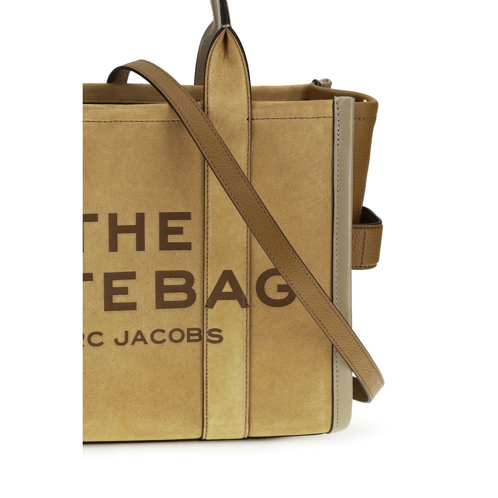 Marc Jacobs The Medium Tote Bag Suede Leather Brown