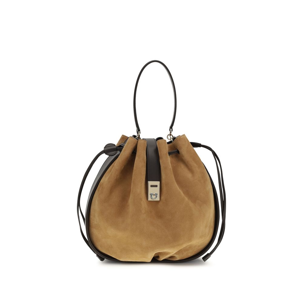 Ferragamo Hug Bucket Bag Naturale
