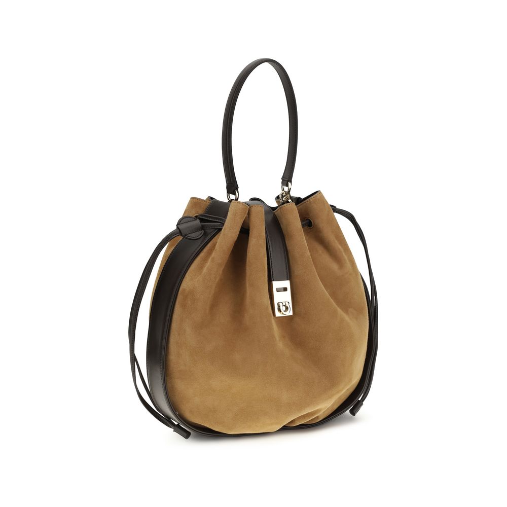 Ferragamo Hug Bucket Bag Naturale