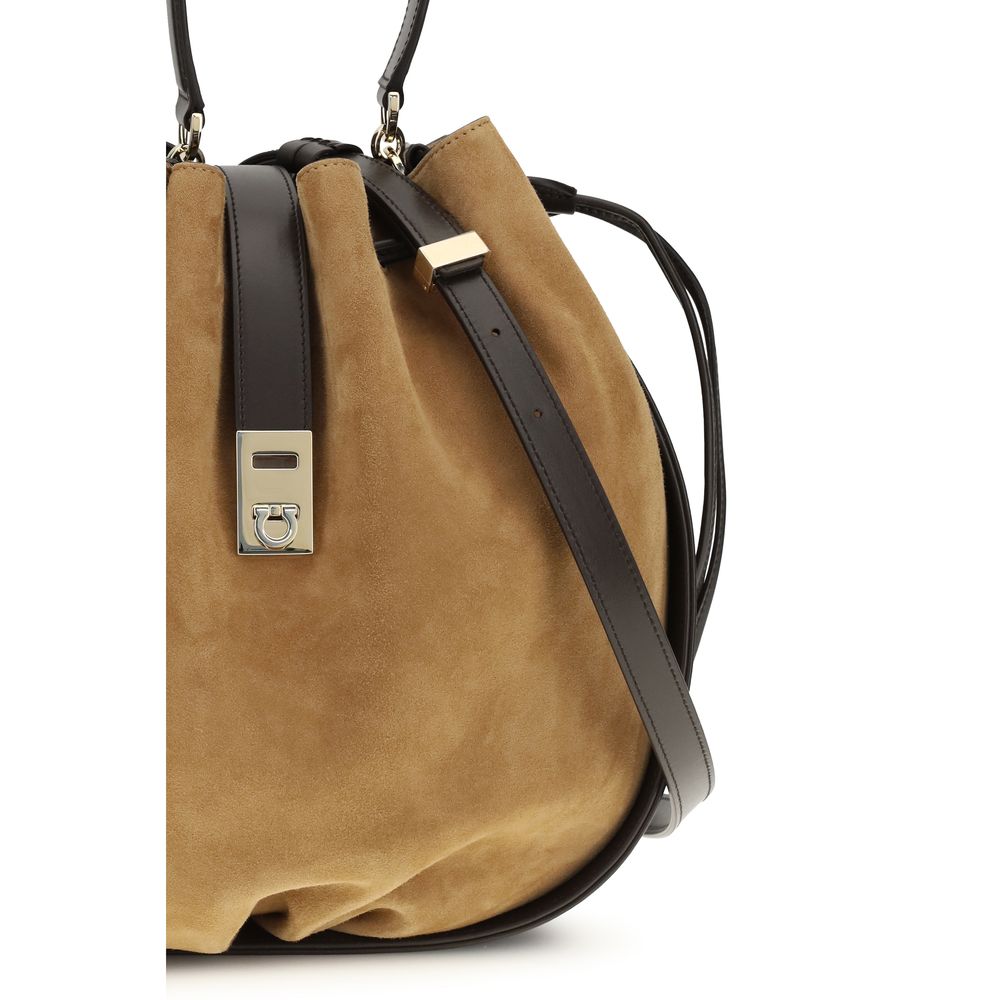 Ferragamo Hug Bucket Bag Naturale