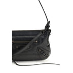 Balenciaga Le City Leather Clutch Shoulder Bag in Black