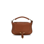 Chloé Marcie Small Shoulder Bag Tan Calf Leather