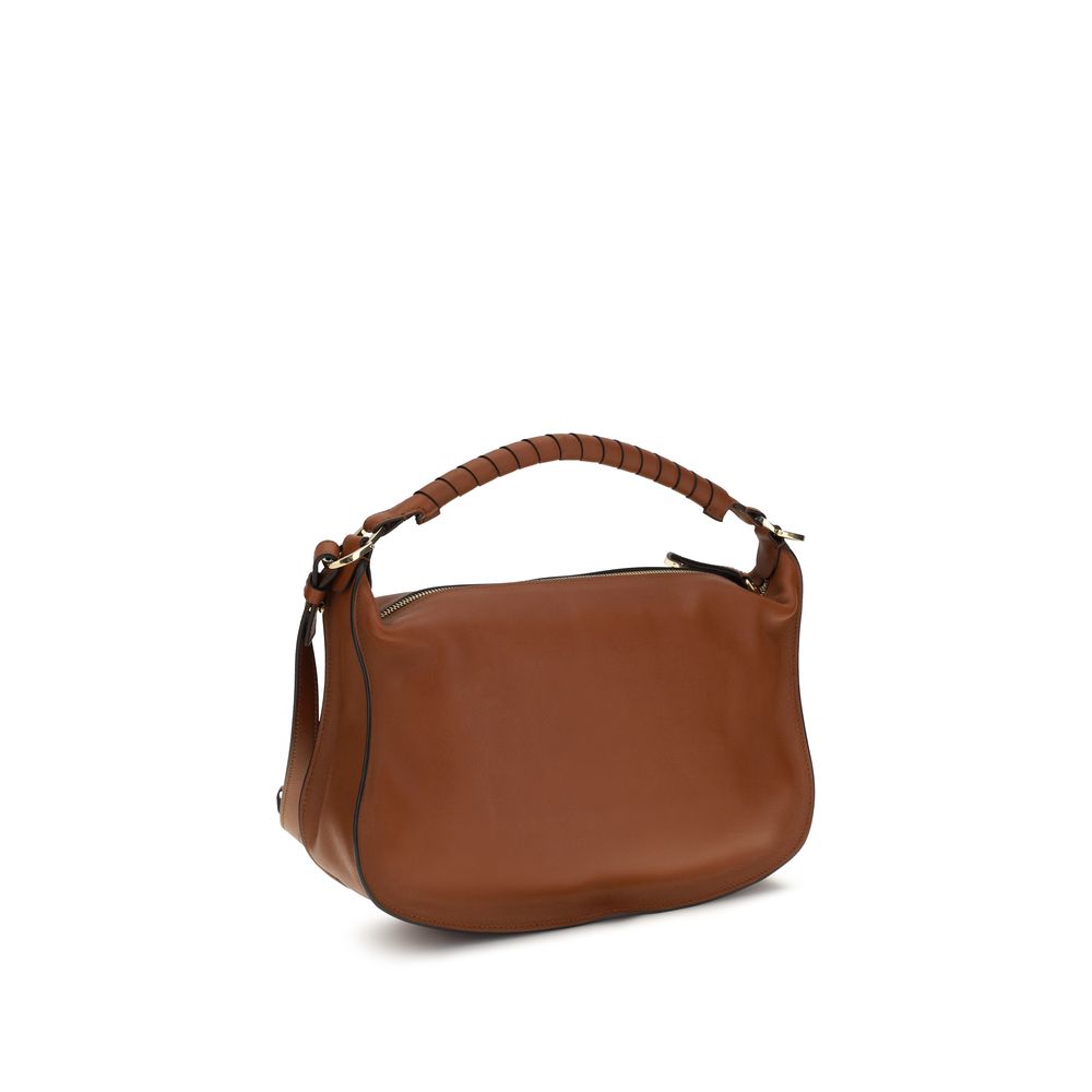 Chloé Marcie Small Shoulder Bag Tan Calf Leather