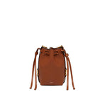 Chloé Sense Small Leather Drawstring Bucket Bag Tan Brown