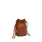 Chloé Sense Small Leather Drawstring Bucket Bag Tan Brown