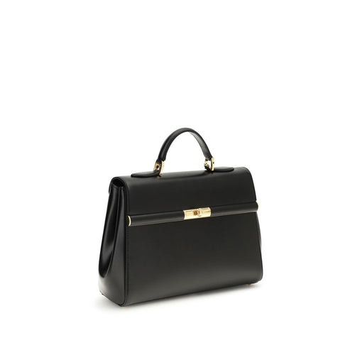 Dolce & Gabbana Marlene Leather Top-Handle Bag in Black
