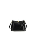 Dolce & Gabbana Large Vittoria Leather Shoulder Bag in Black