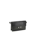 Tom Ford Double T Black Croc-Effect Leather Shoulder Bag