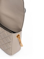 Versace Medusa Quilted Lambskin Top Handle Bag Taupe