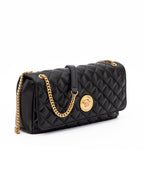 Versace Medusa Quilted Lambskin Chain Shoulder Bag Black