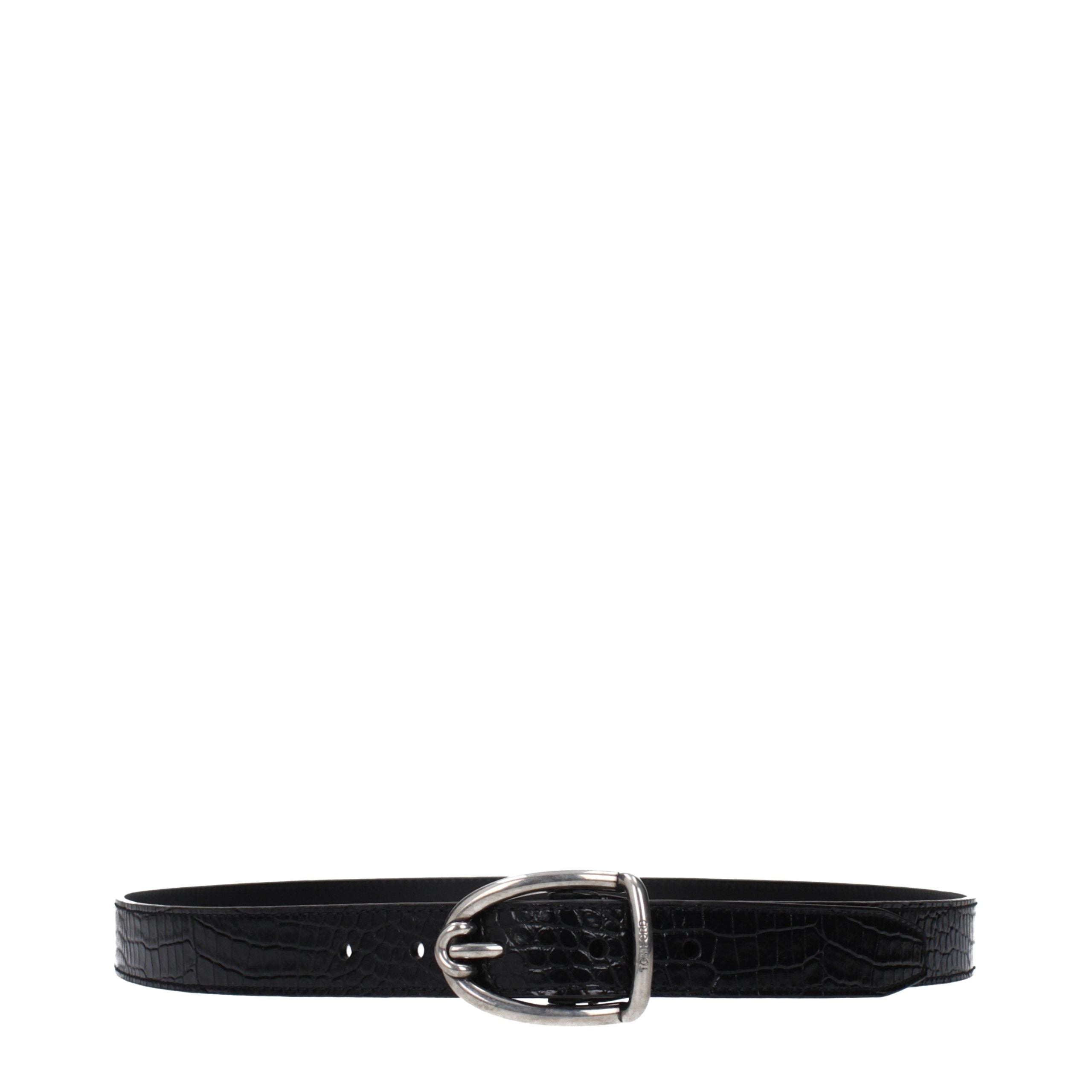 Tom Ford Black Leather Regular Belt