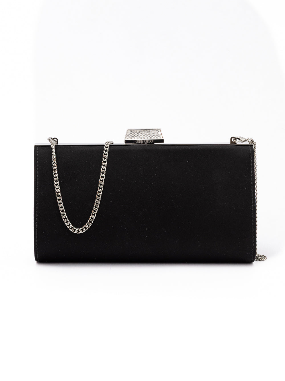 Jimmy Choo Satin Clutch Bag Black