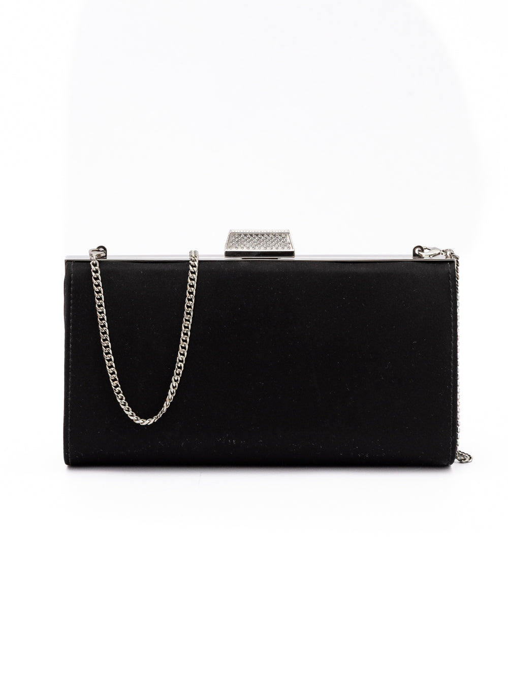 Jimmy Choo Satin Clutch Bag Black