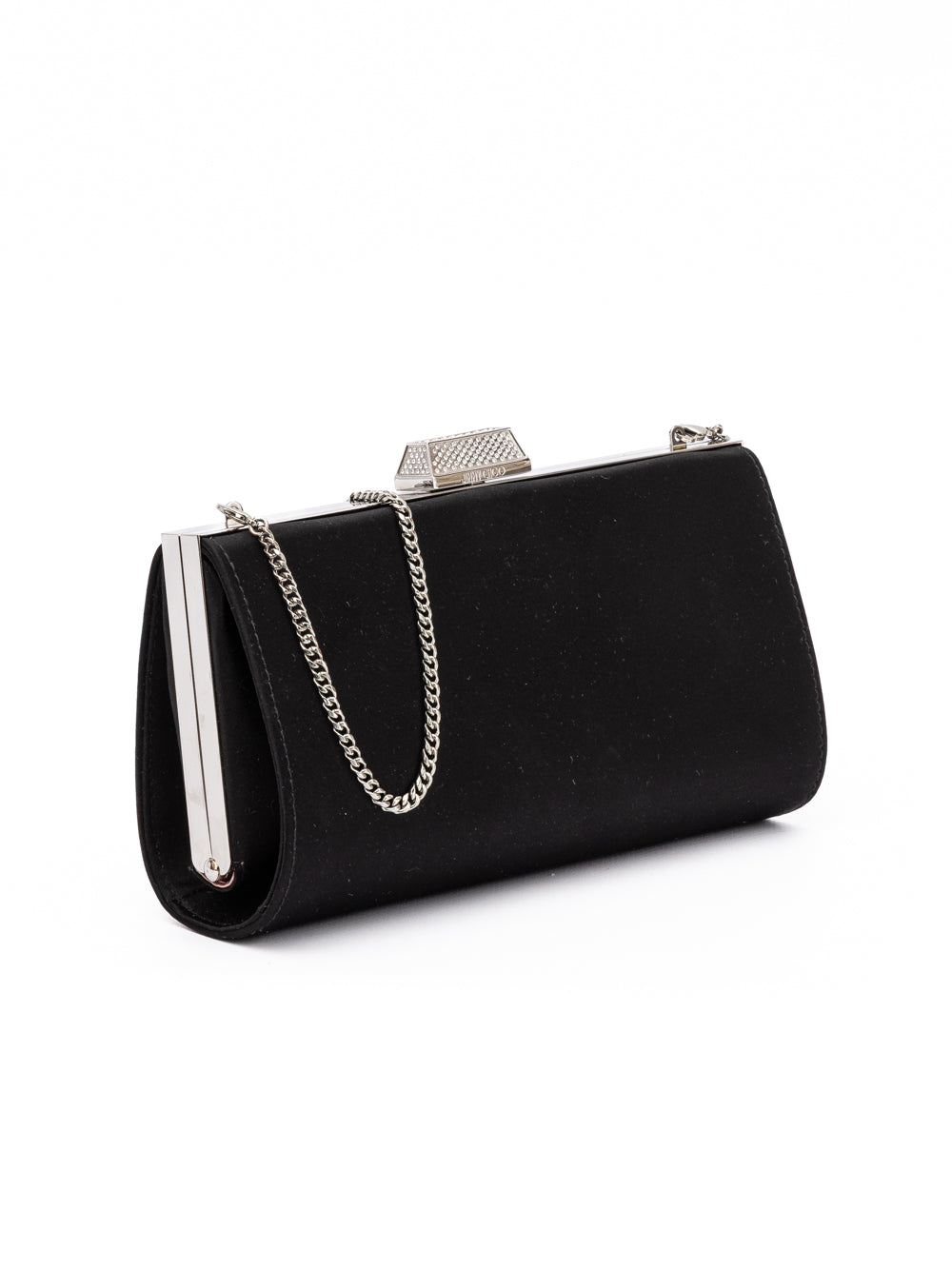 Jimmy Choo Satin Clutch Bag Black