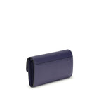 Pinko Love One Leather Wallet on Chain in Indigo Blue