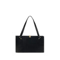 Versace Severine Leather Shoulder Bag Black