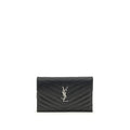 Saint Laurent Cassandre Mini Quilted Leather Crossbody Bag Black