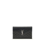 Saint Laurent Cassandre Mini Quilted Leather Crossbody Bag Black