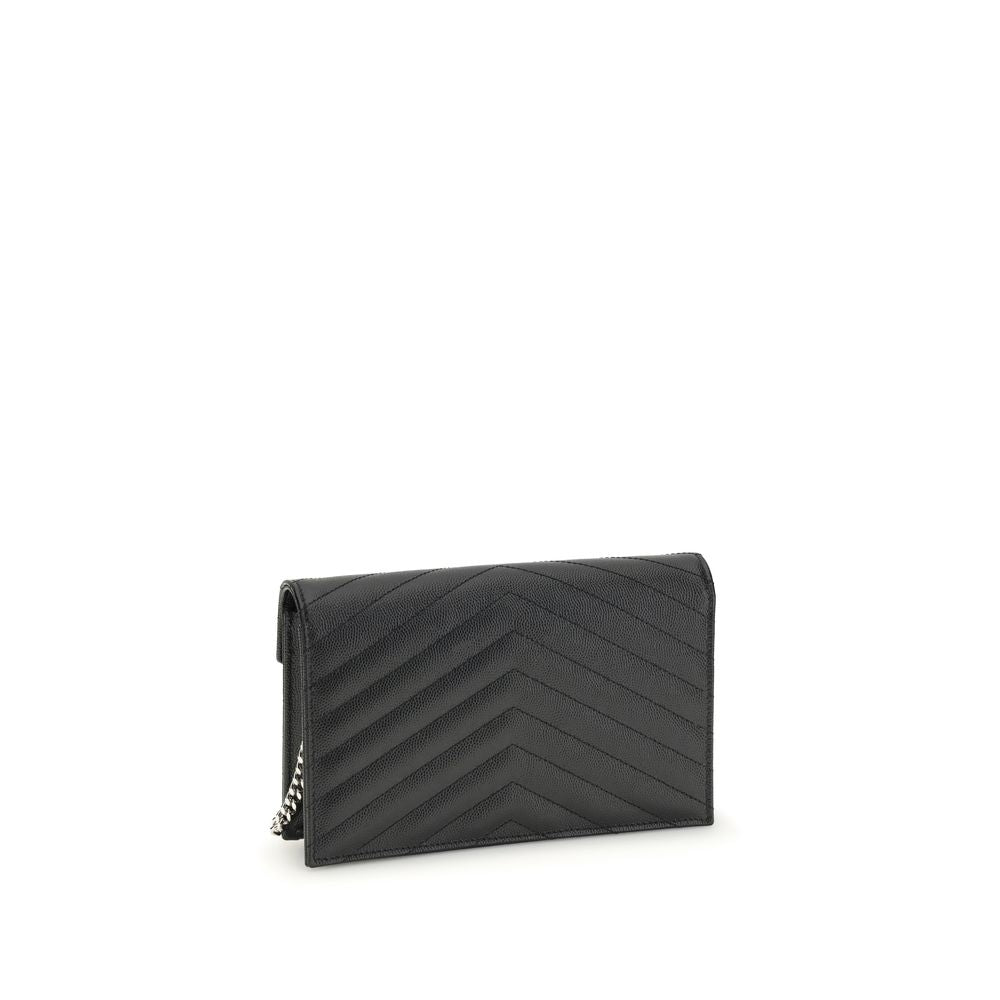 Saint Laurent Cassandre Mini Quilted Leather Crossbody Bag Black