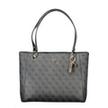 GUESS Jeans Noelle II Black Monogram Tote Bag