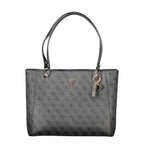 GUESS Jeans Noelle II Black Monogram Tote Bag