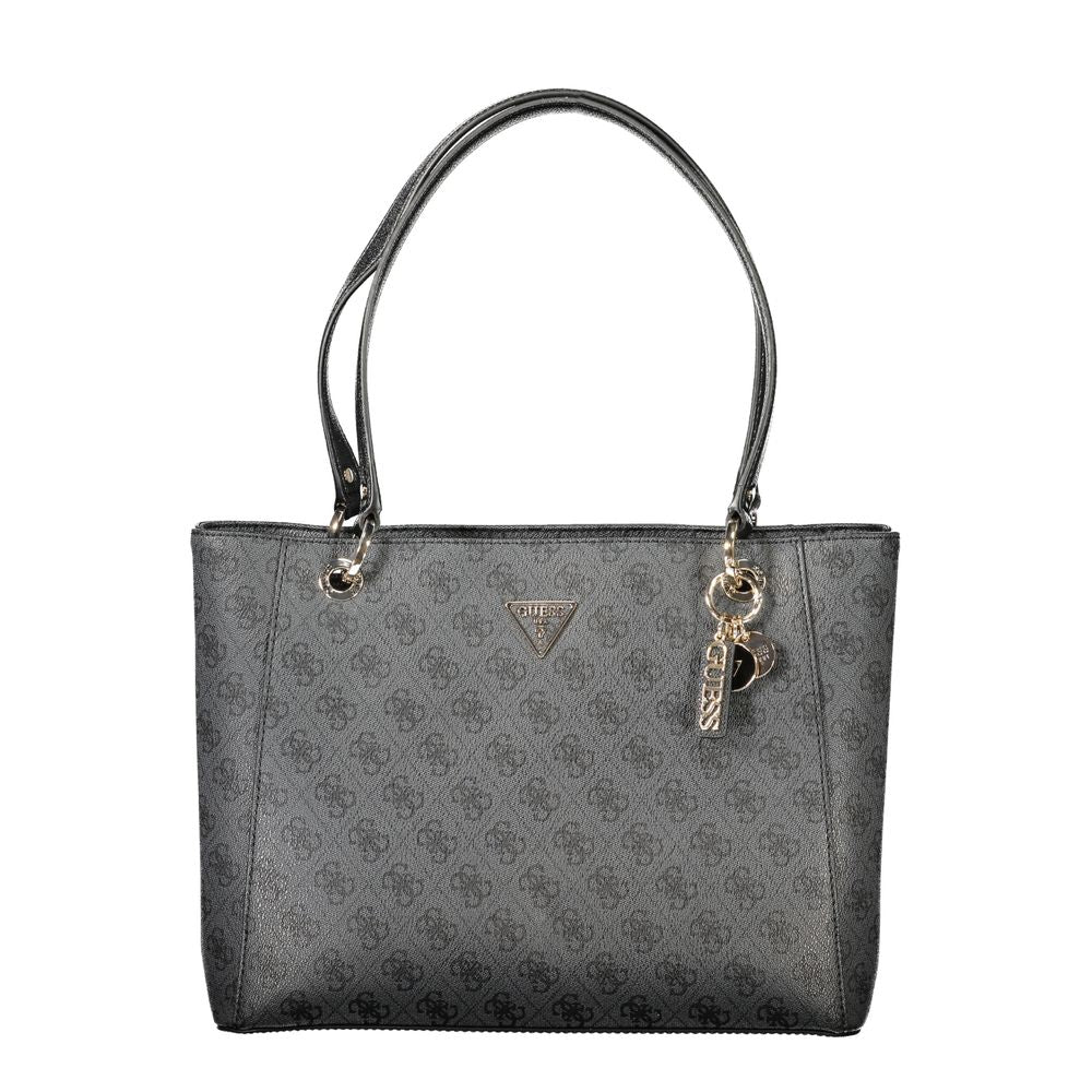 GUESS Jeans Noelle II Black Monogram Tote Bag