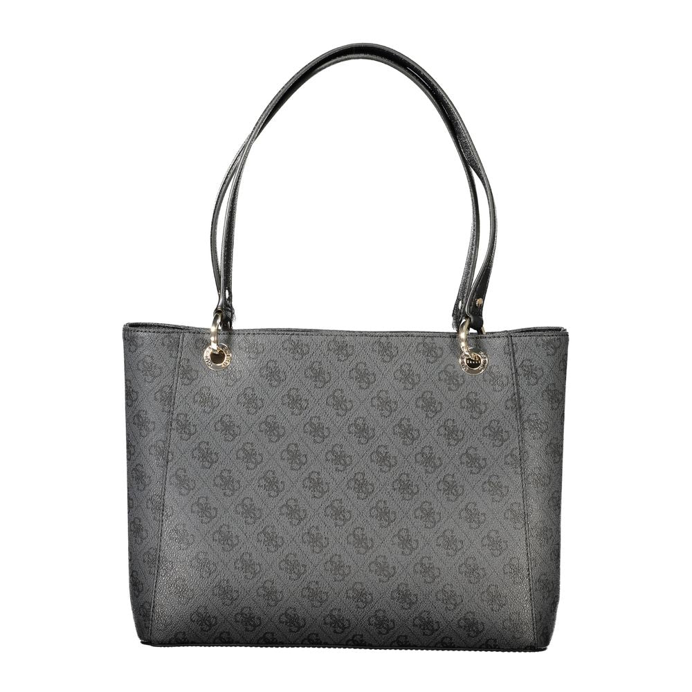 GUESS Jeans Noelle II Black Monogram Tote Bag