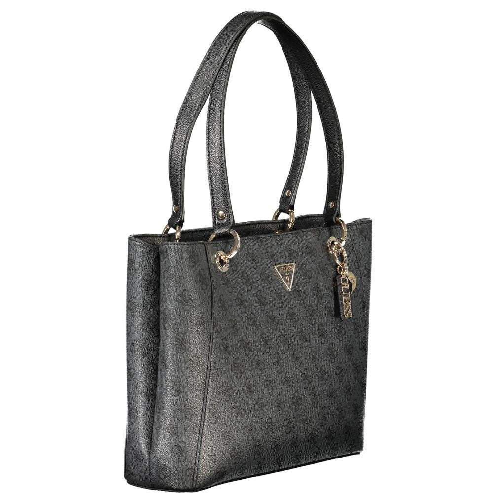 GUESS Jeans Noelle II Black Monogram Tote Bag