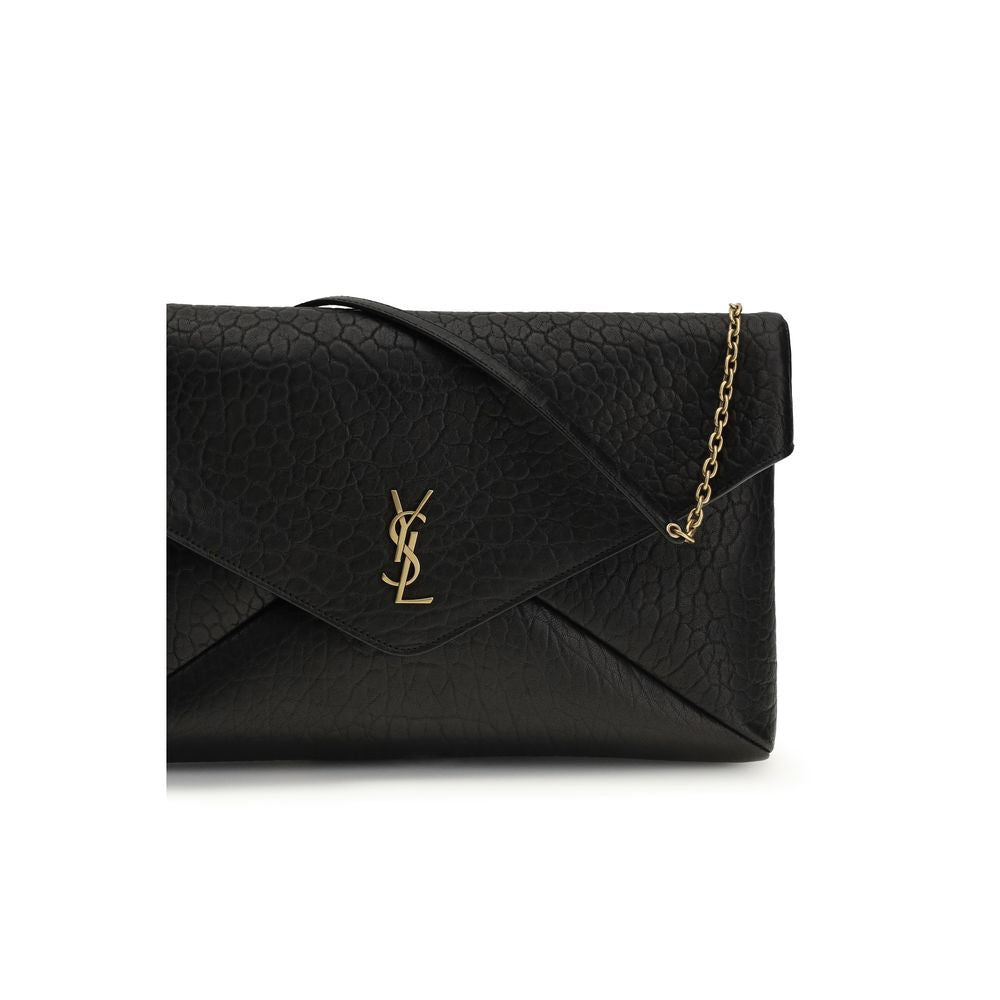 Saint Laurent Cassandre Large Envelope Leather Clutch