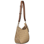 GUESS Jeans Noelle II Beige Monogram Shoulder Bag