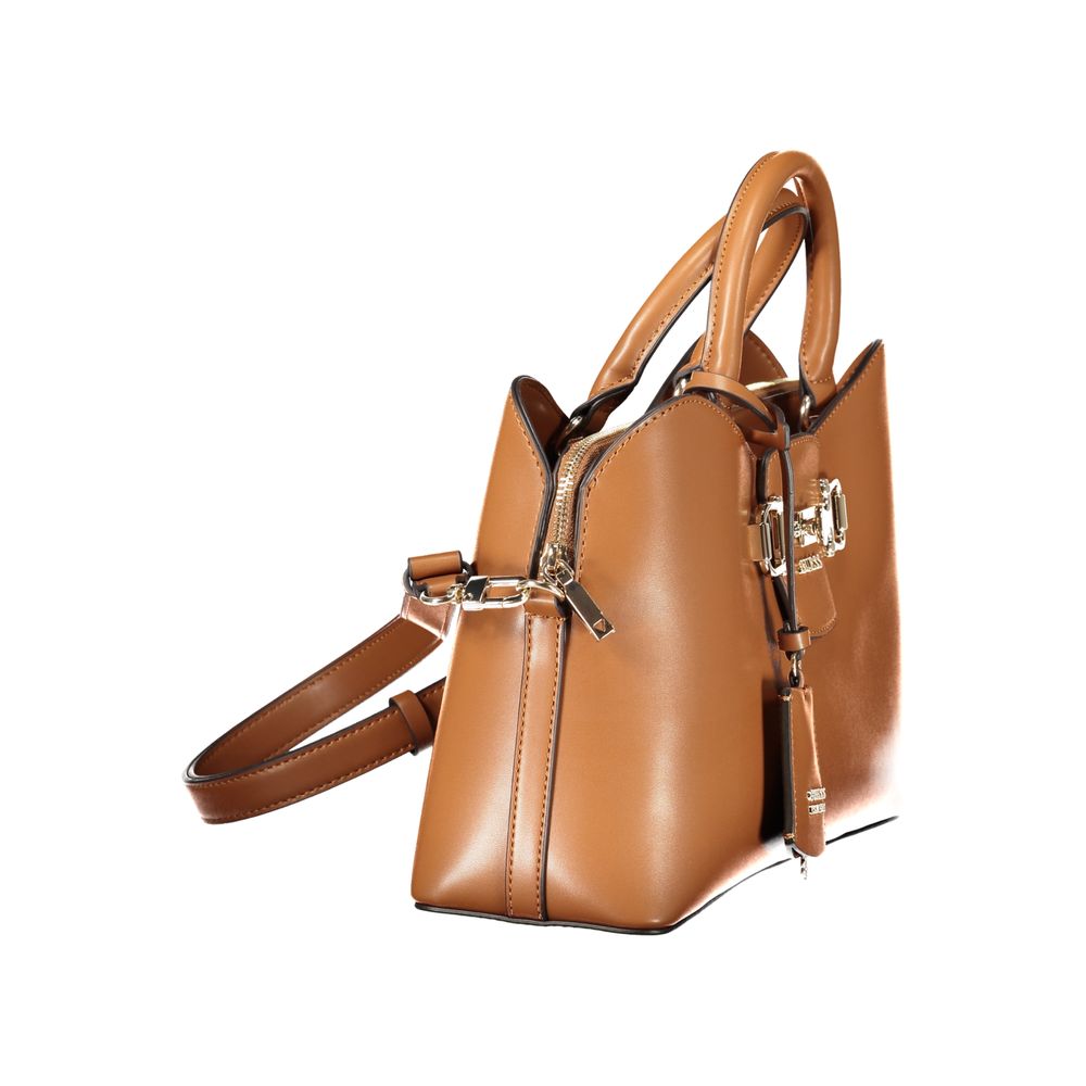 Guess Jeans Emelie Satchel Bag in Cognac Brown