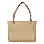 GUESS Jeans Noelle II Beige Monogram Tote Bag